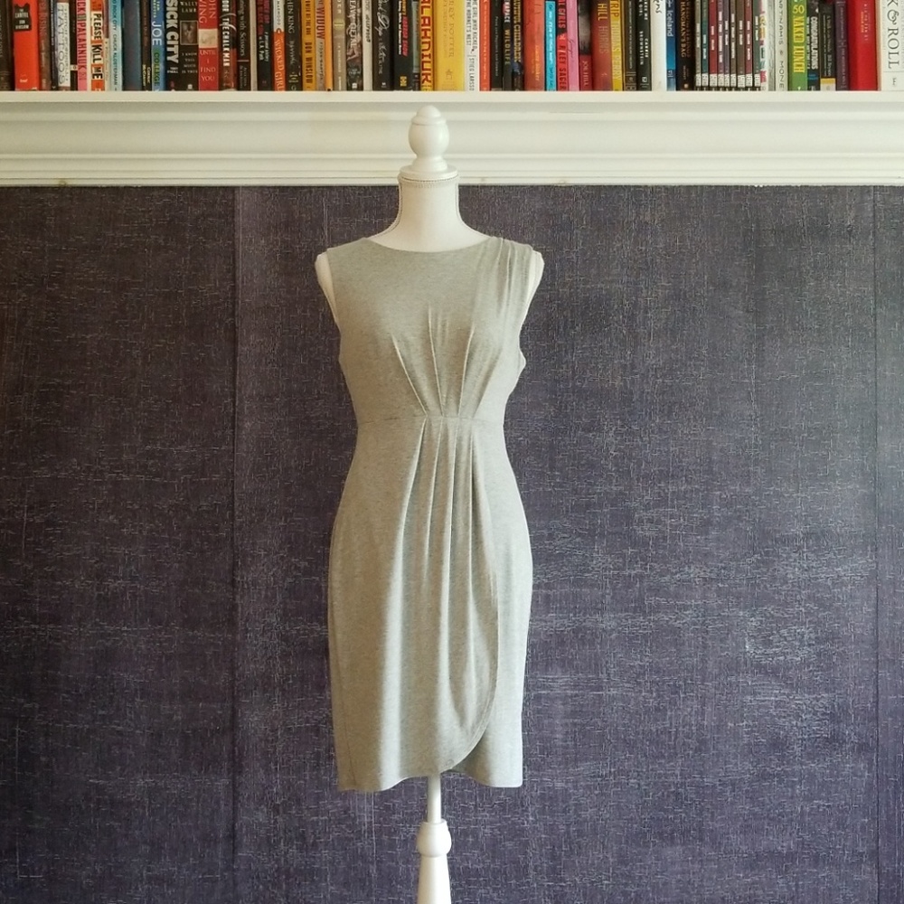 Mossimo Grey Jersey Dress with Tulip Hem